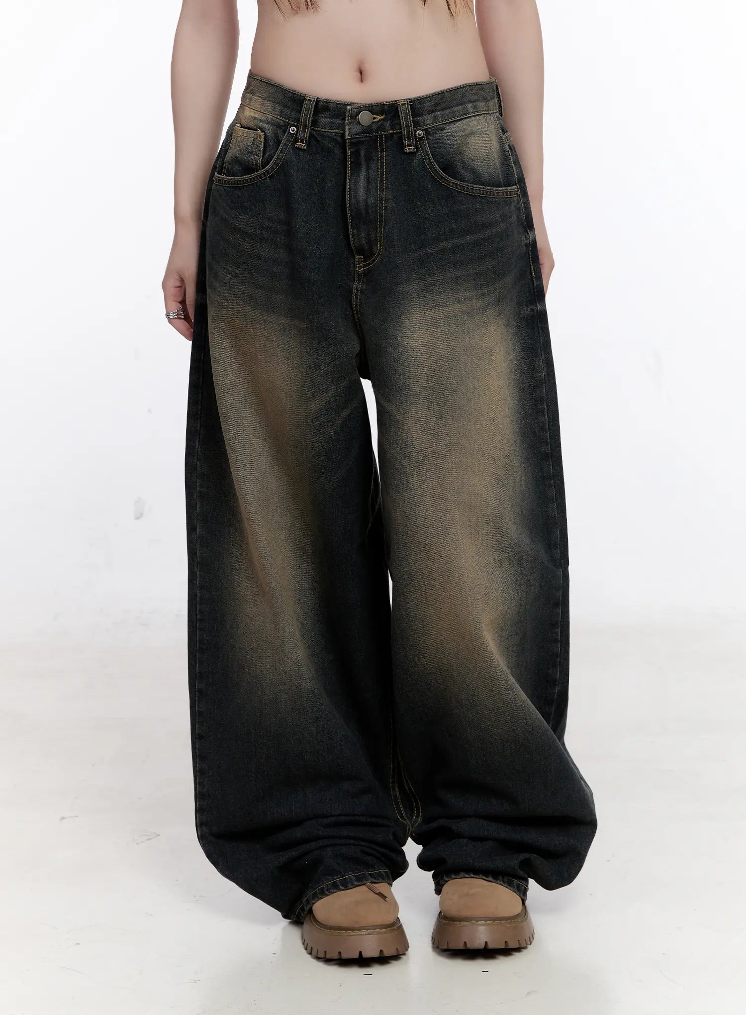 Sylvia Vintage Washed Baggy Jeans CO501