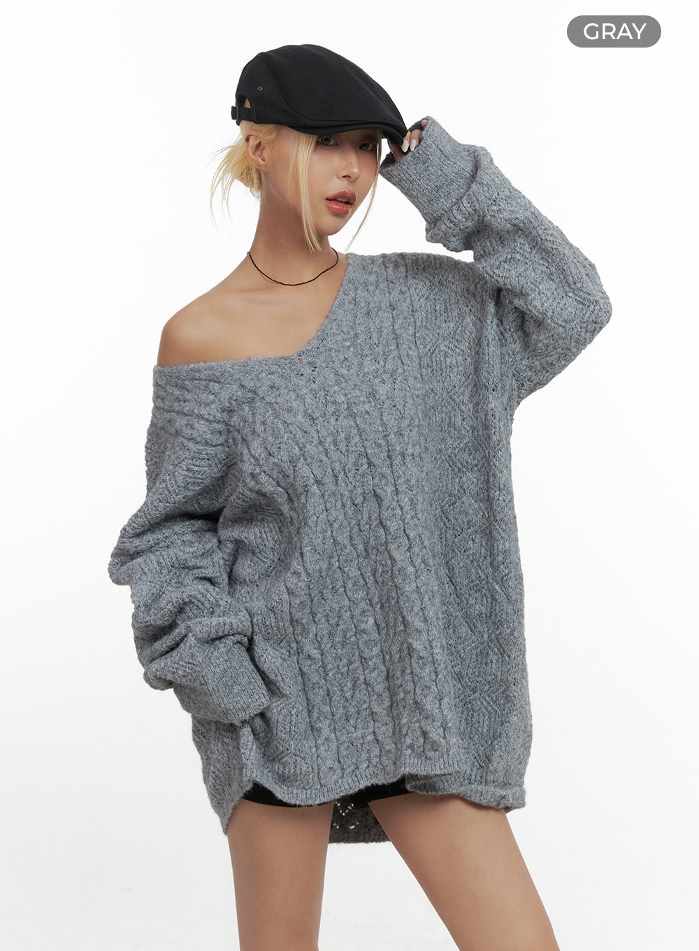 Cozy Cable Knit Mini Dress CS425