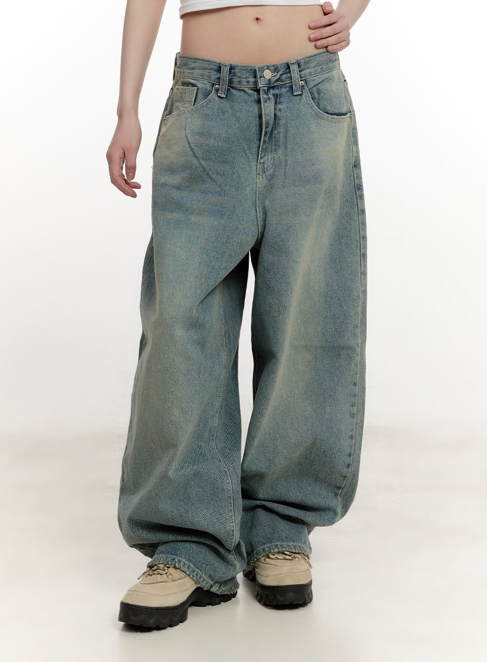 Galinda Washed Baggy Jeans CM513