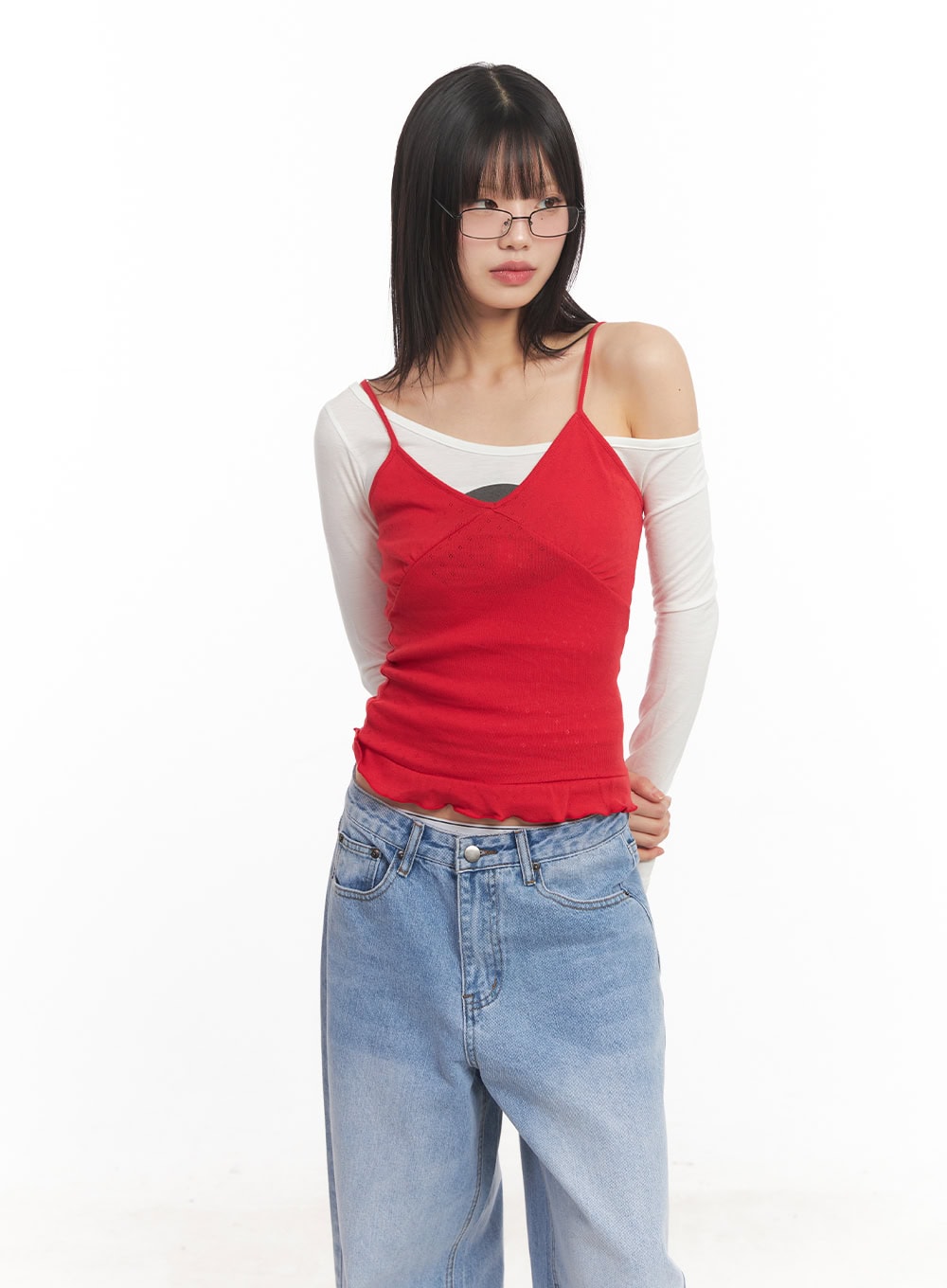 Frill-Trim Cami Top CA523