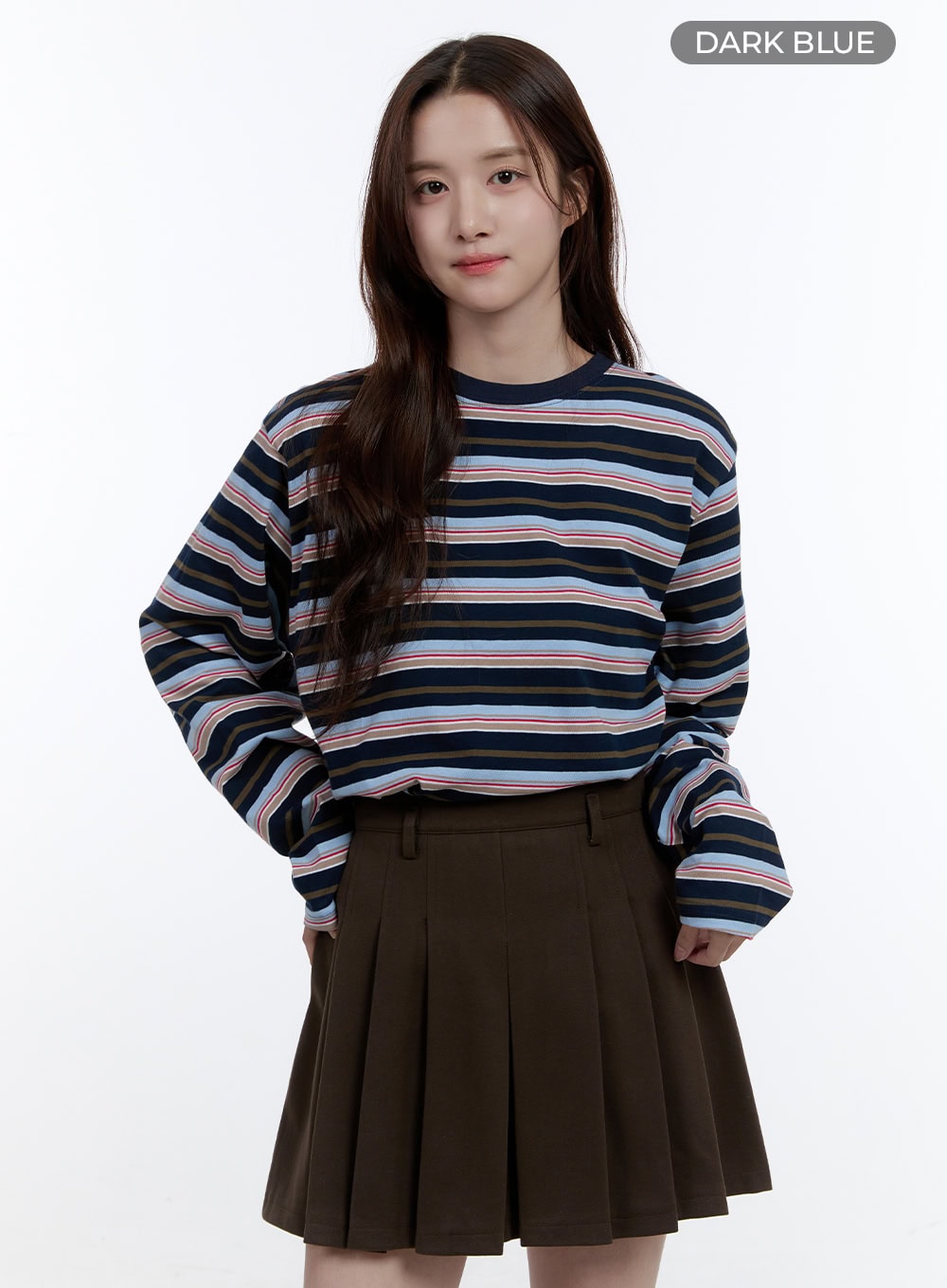 Chic Round Neck Long Sleeve Top OO407