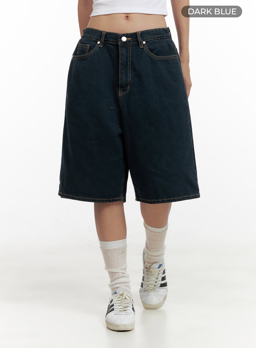 Side Folded Wide Leg Jorts CL431