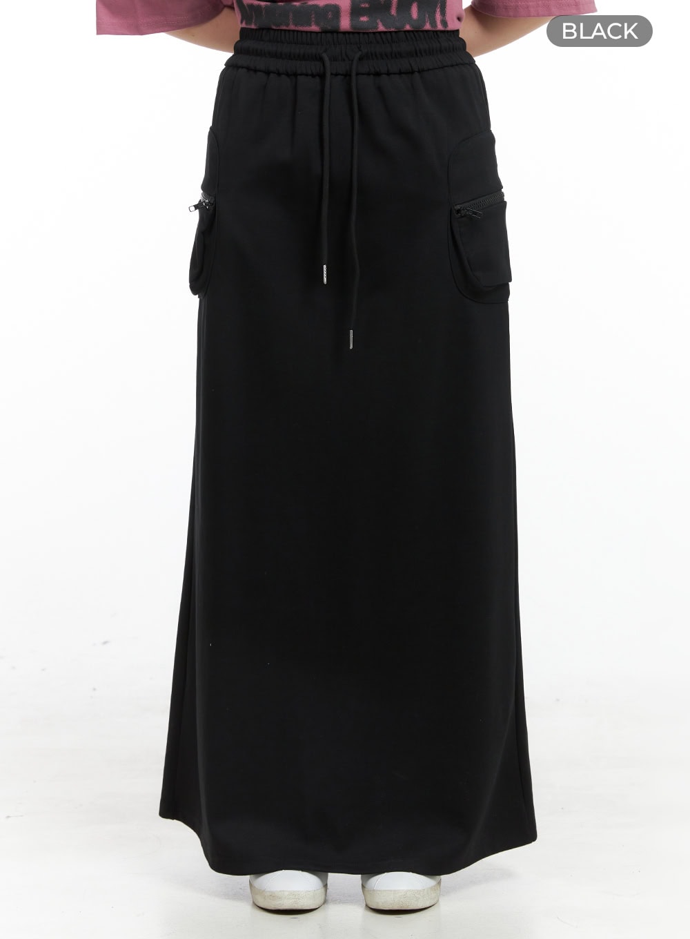 String Banded Cargo Maxi Skirt CG408