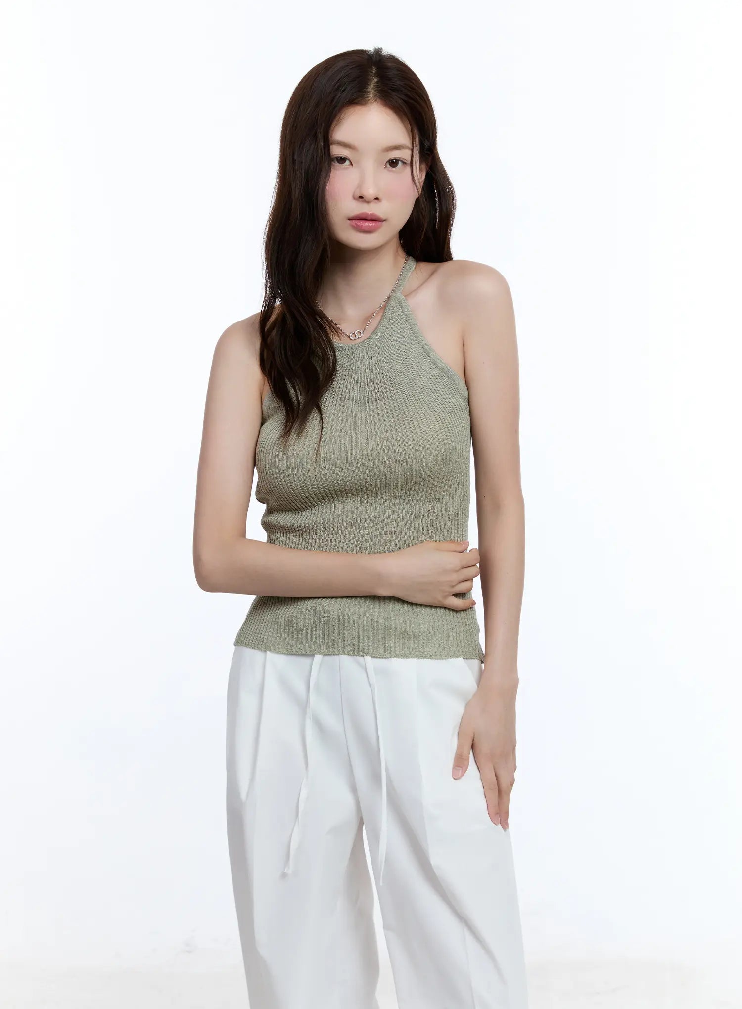 Linen Halter Top CU513