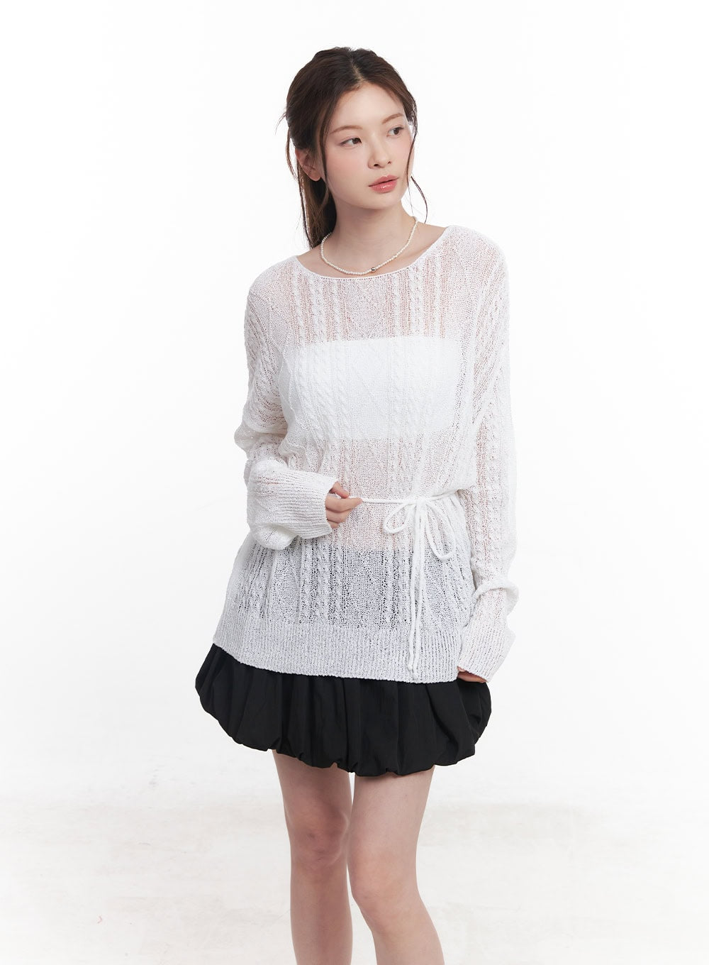 Sheer Oversized Sweater CY519