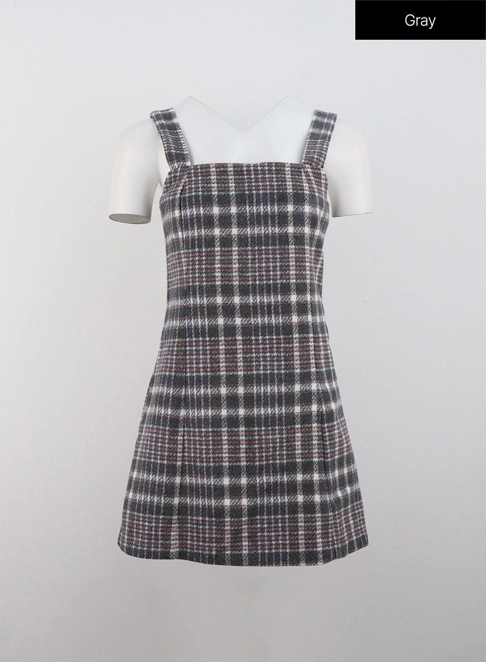 Square Neck Check Mini Dress ON327