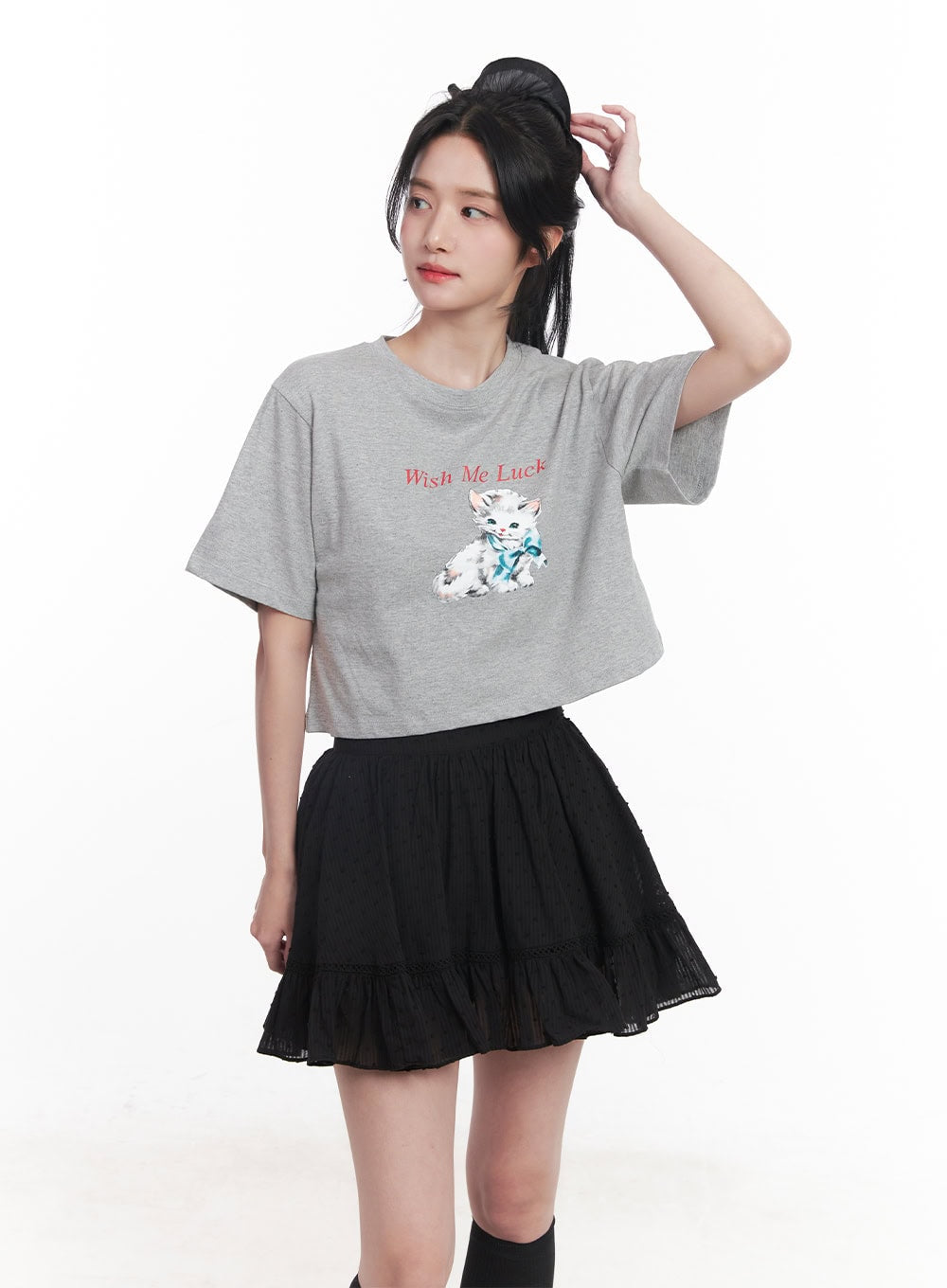 Casual Graphic Crop Top CY526