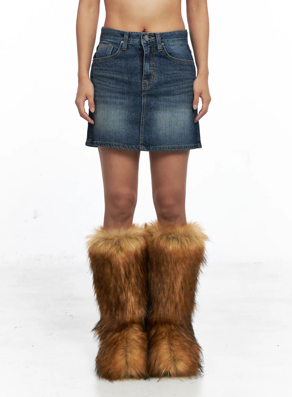 Washed Denim Mini Skirt CO513