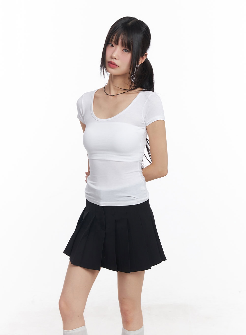 Essential Slim-Fit Crop Tee CY514