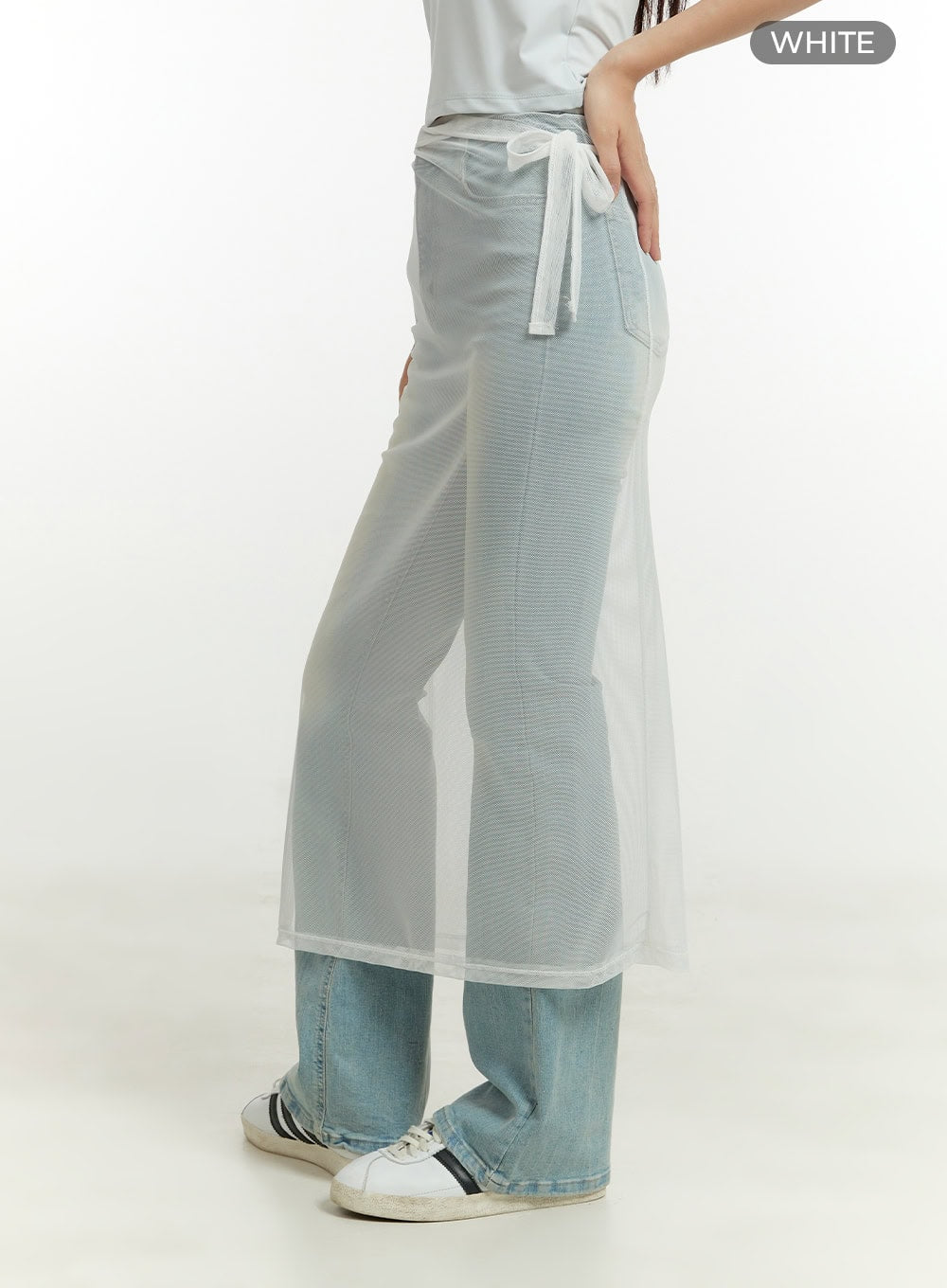 Mesh Maxi Wrap Skirt CU428