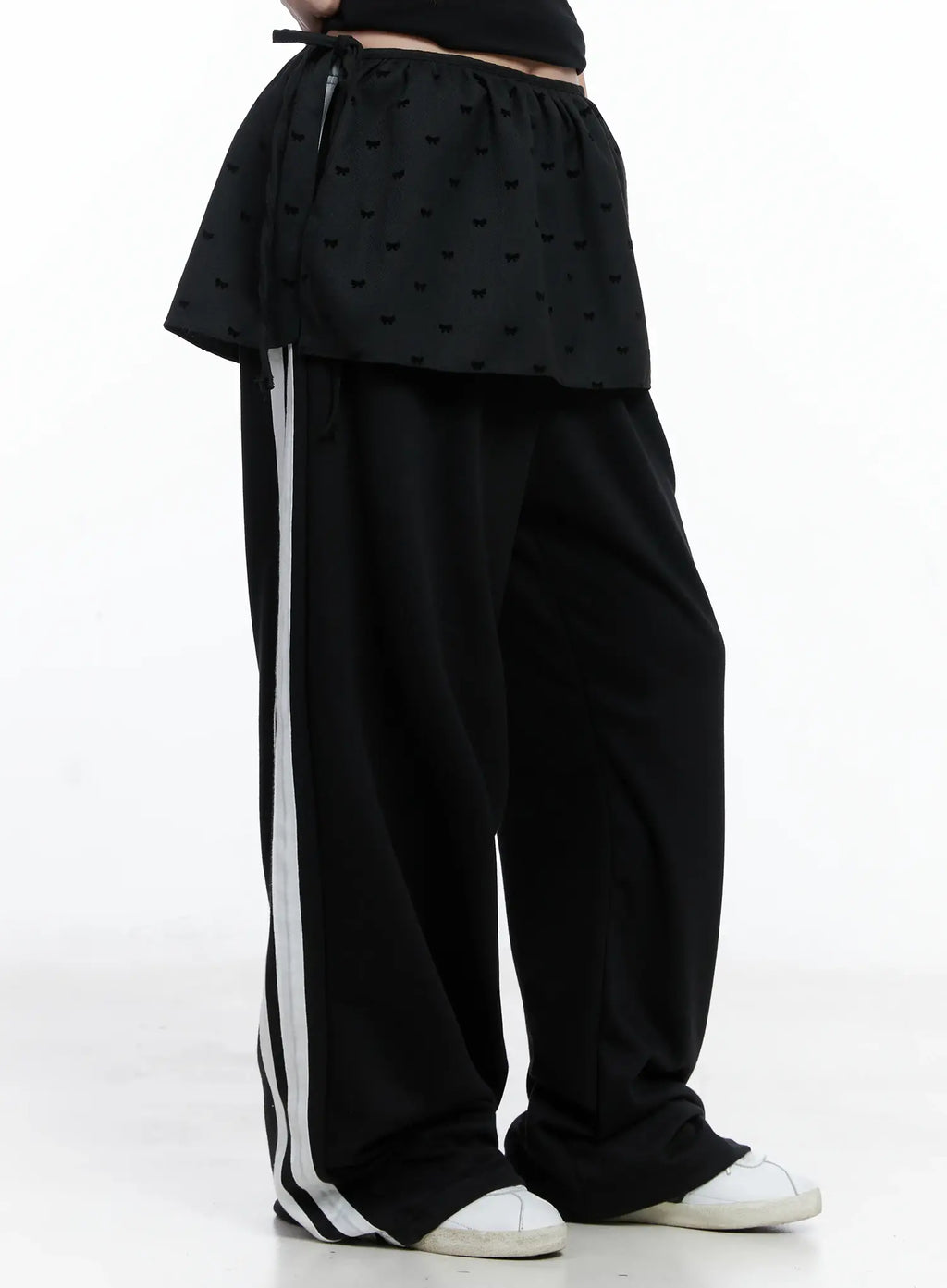 Layered Heart Print Wrap Skirt CS501