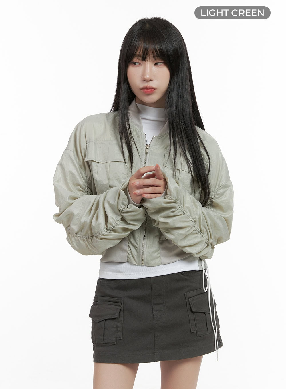 String Shirred Crop Jacket CS419