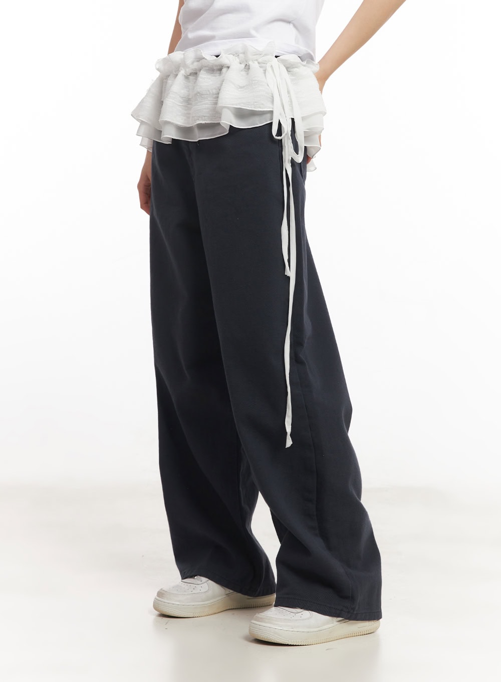 Frill Lace String Layering Mini Skirt CA503