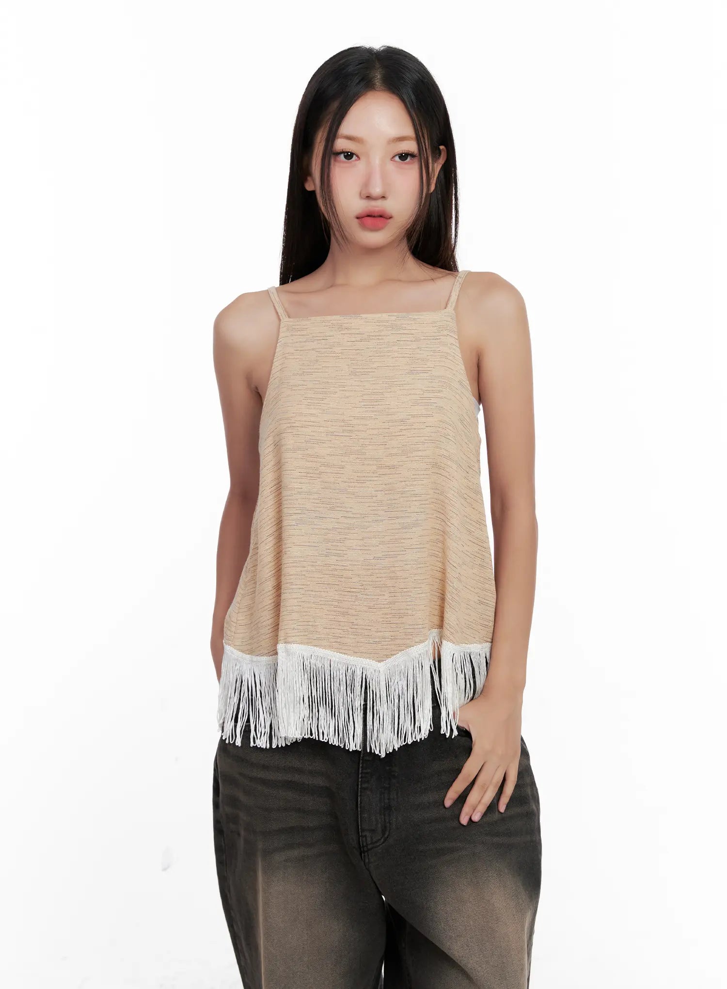 Fringe Hem Boho Tank CL521