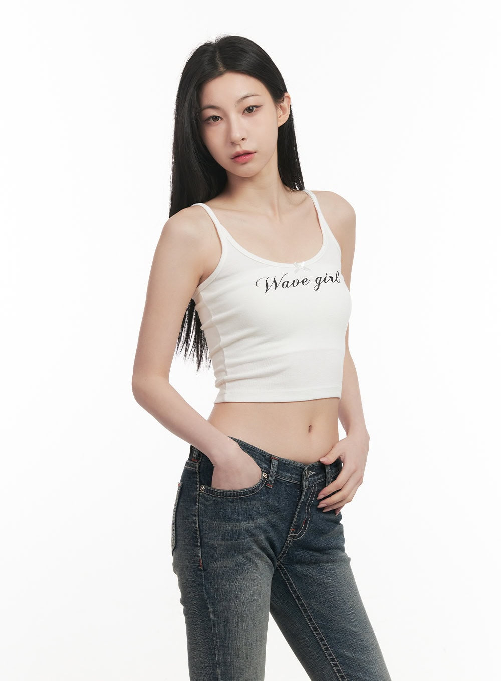 Ribbon Detail Cropped Cami CF514