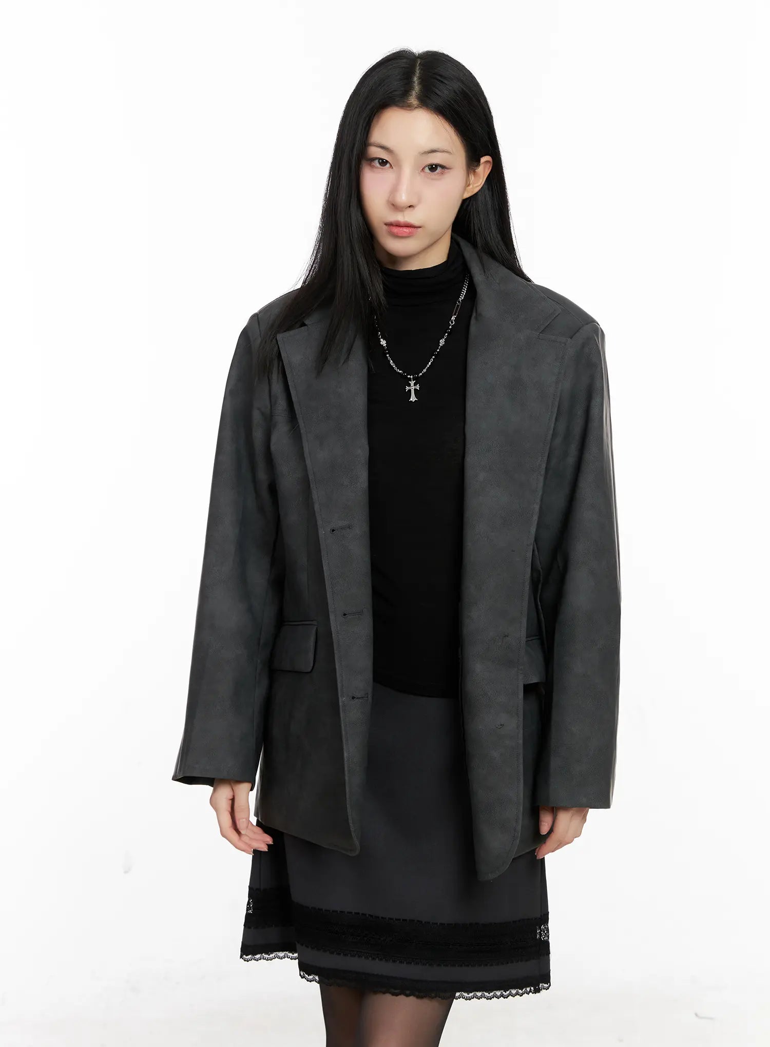 Soft-Brushed Oversized Blazer CG526