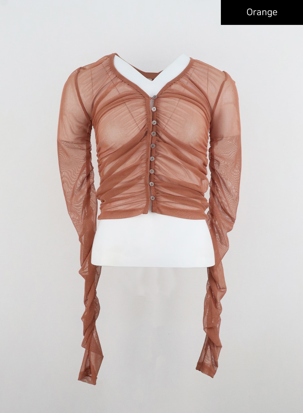 Button Mesh Cardigan CL314