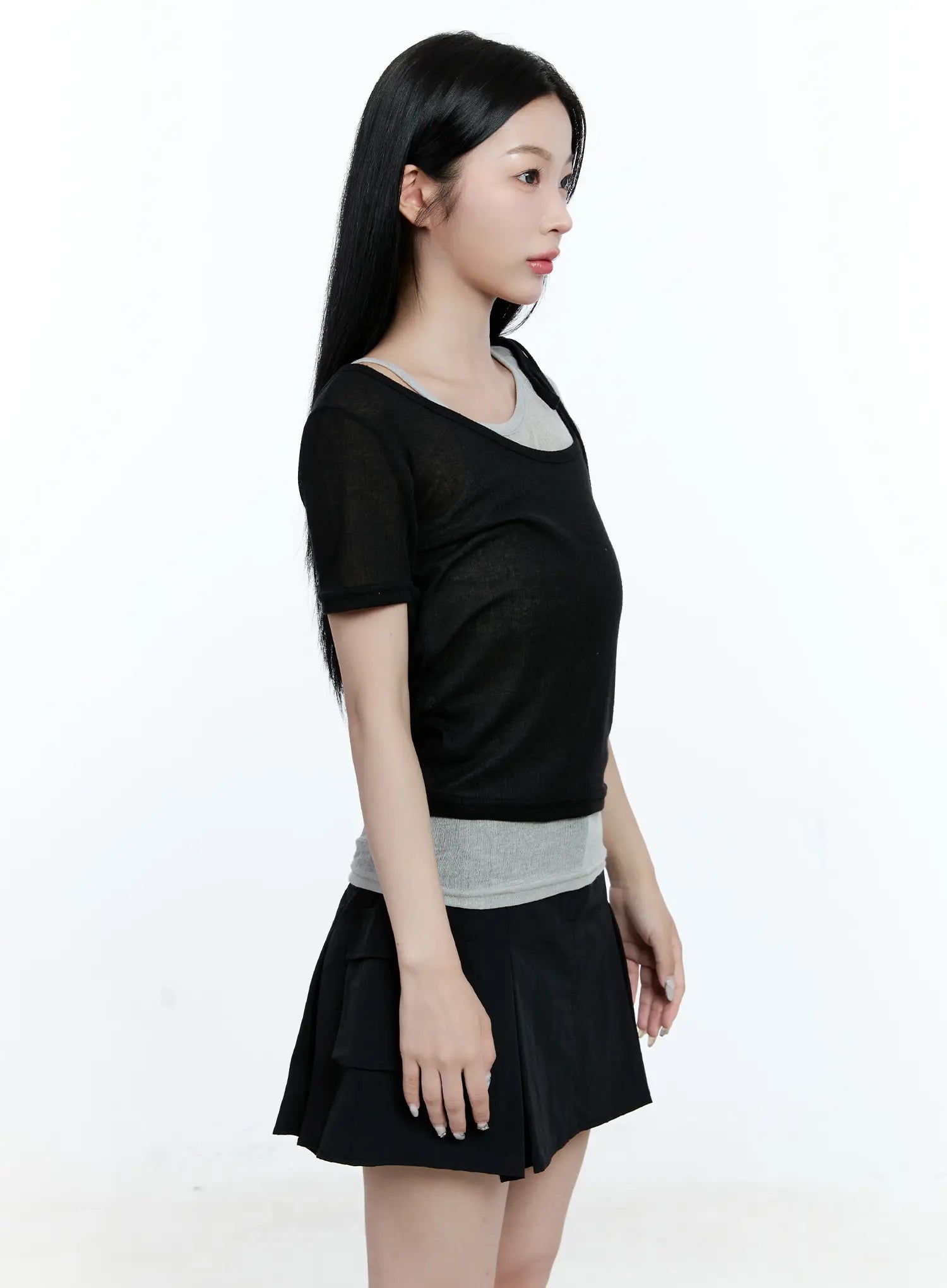 Layered Bow Short-Sleeve Tee CG513