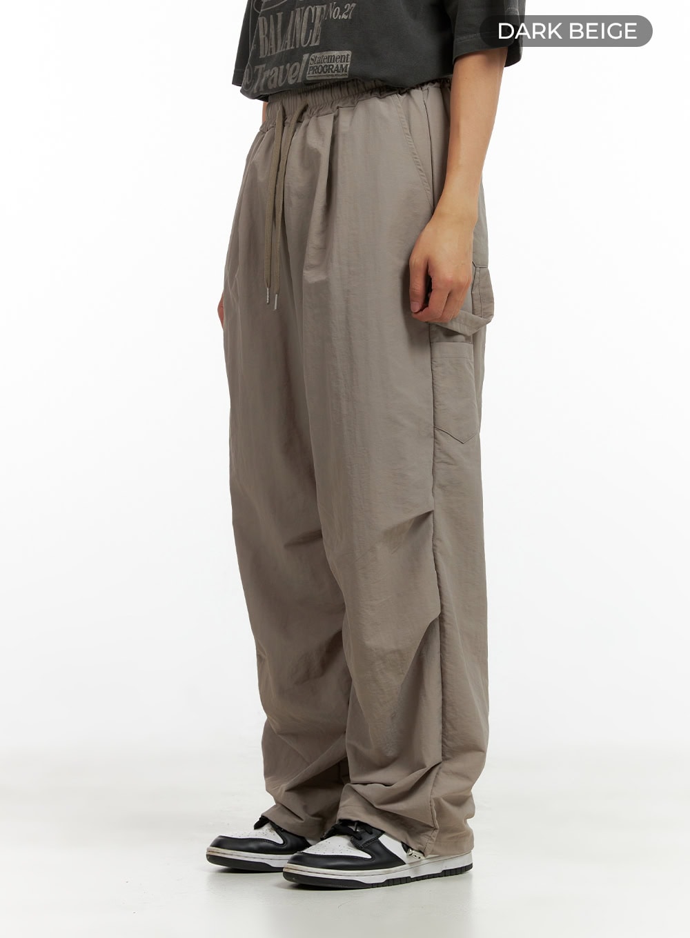 Men's Pintuck Nylon Wide Fit Pants CL429