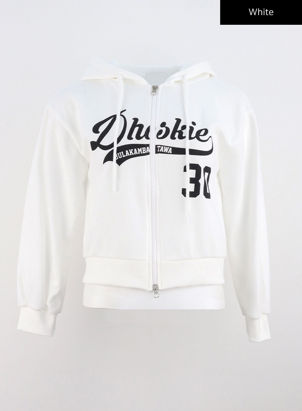 Graphic Print Zip-Up Hoodie CS312
