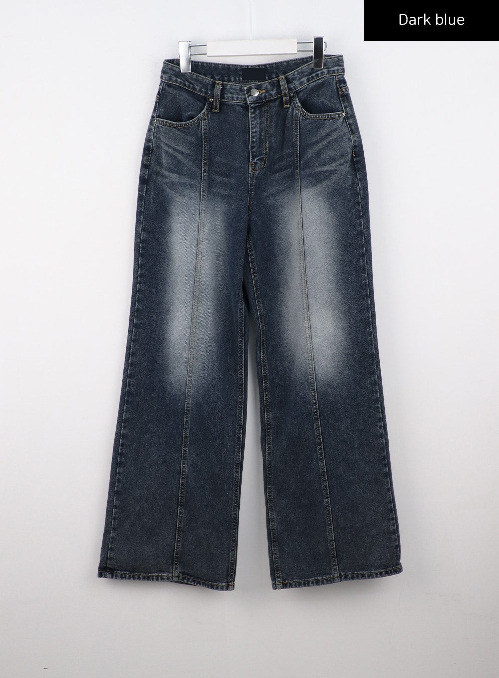 Stitched Washed Wide Leg Jeans CS325
