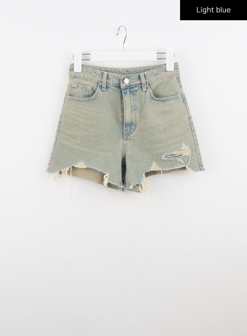 Light Ripped Denim Shorts CU327