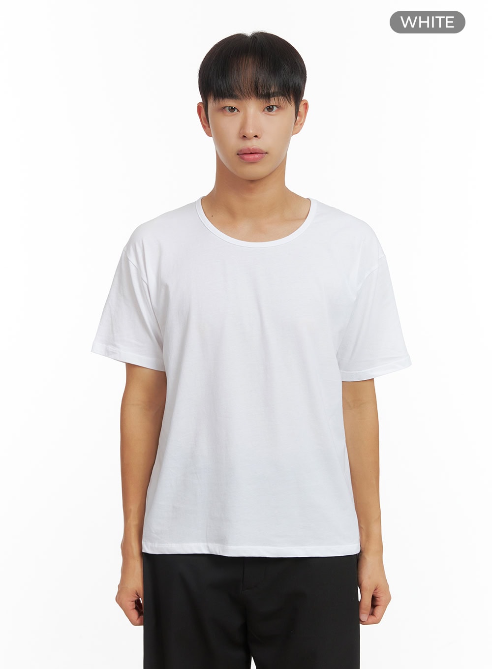 Men's Essential Solid Crew Neck T-Shirt CO408