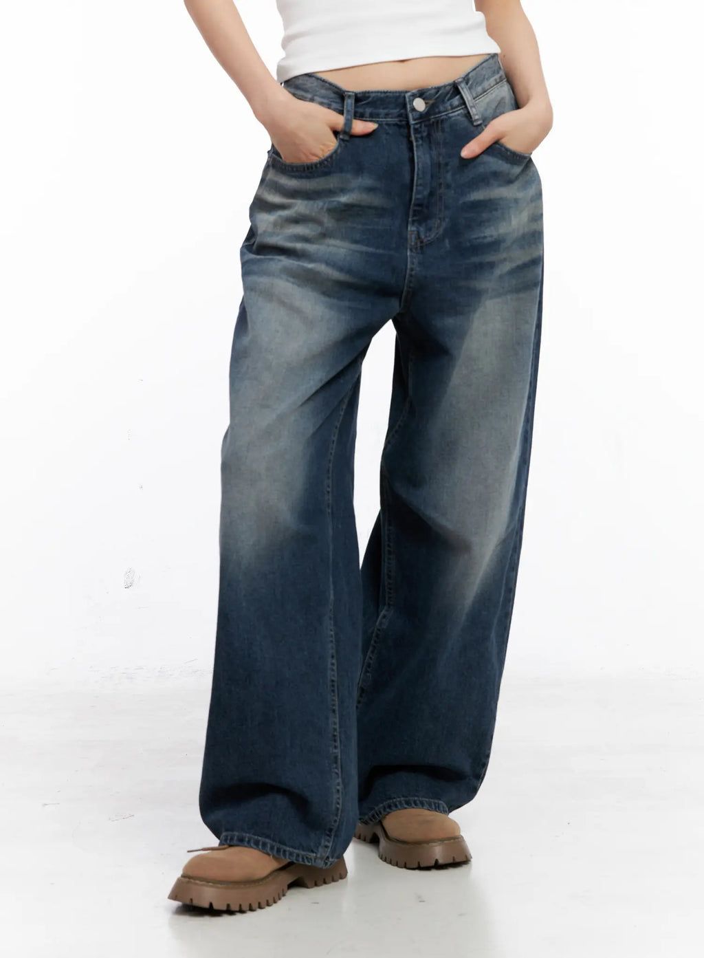 Aisha Washed Baggy Jeans CC1109