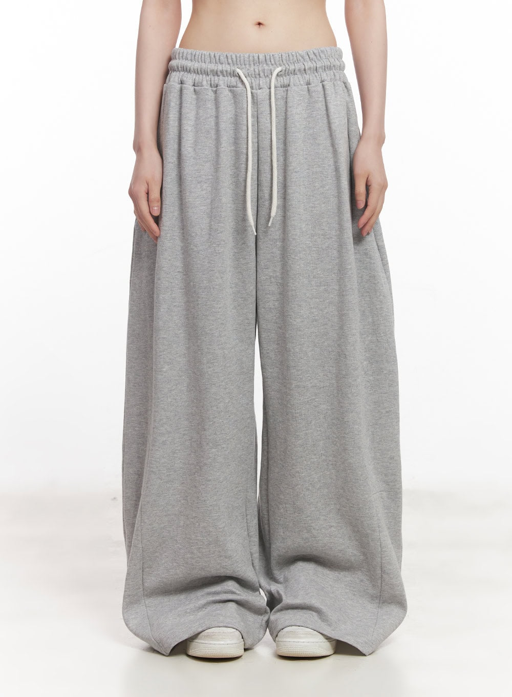 Adjustable Pintuck Wide-Leg Sweatpants CY521