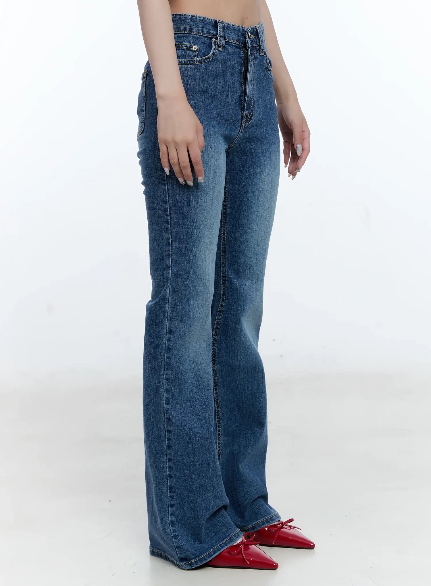 Gaeun Washed Flare Denim Jeans CG501