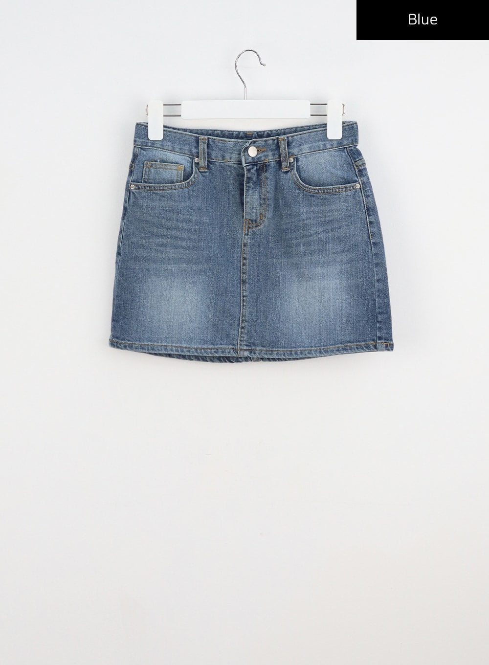 Mid-Wash Denim Mini Skirt CU301