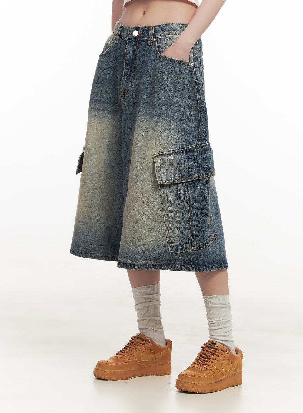 Cargo Bermuda Denim Shorts CF514