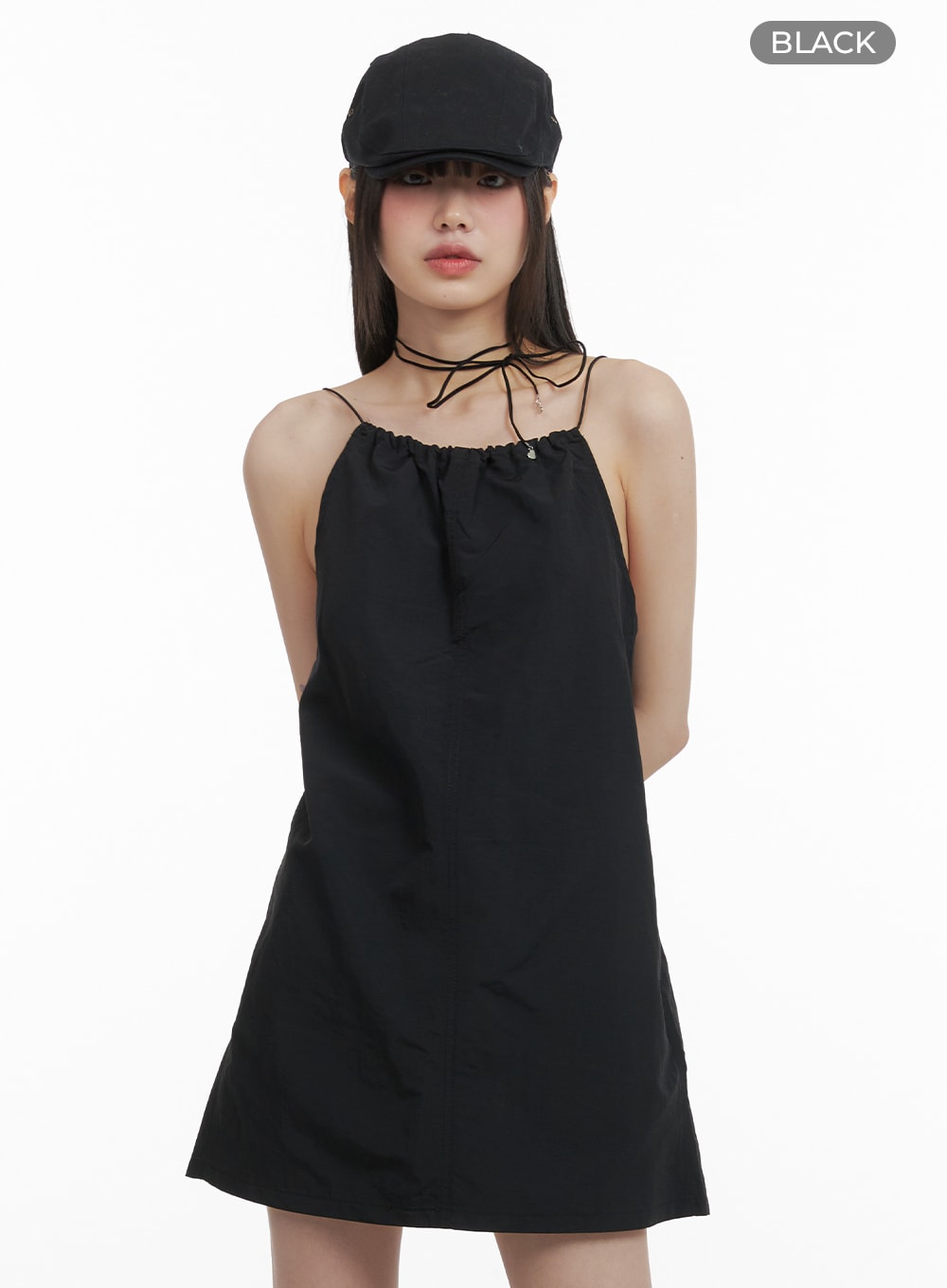 Shirred Sleeveless Mini Dress CA422