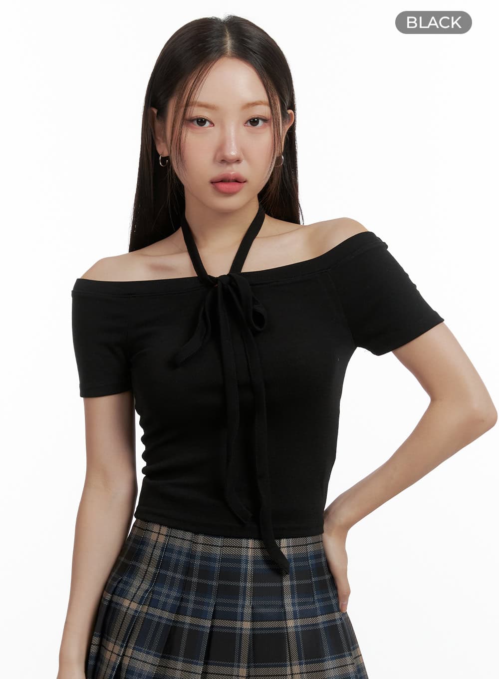 Off Shoulder Strap Halter Top OL401