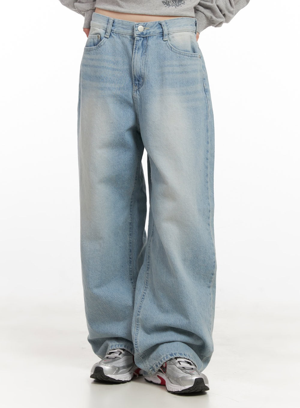Isabelle Washed Wide-Leg Jeans CJ528