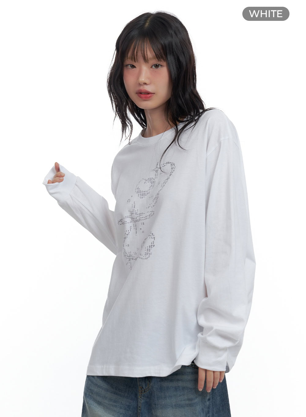 Oversize Fit Round Neck Graphic Tee CS419
