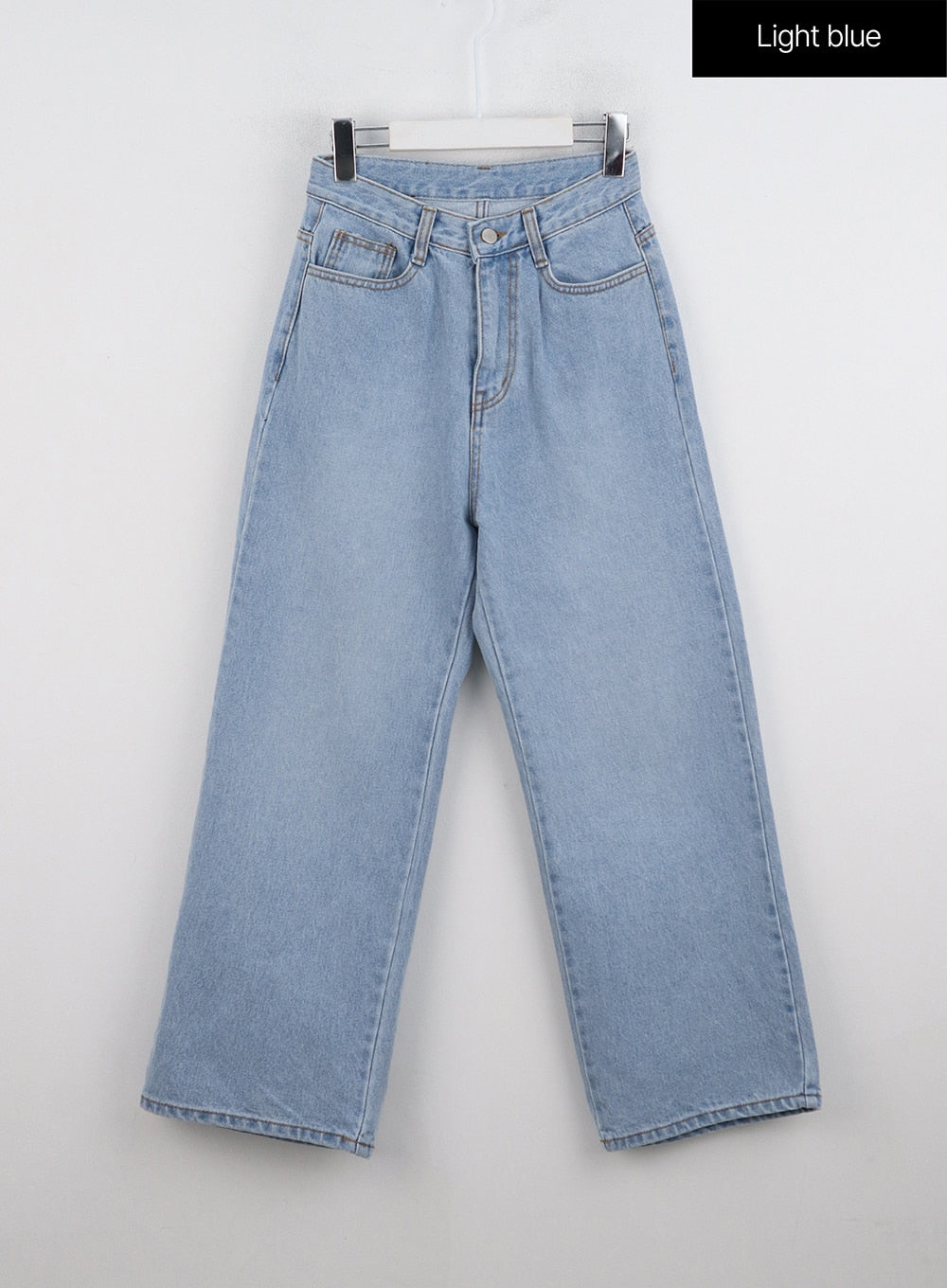 Light Washed Straight Jeans ON329