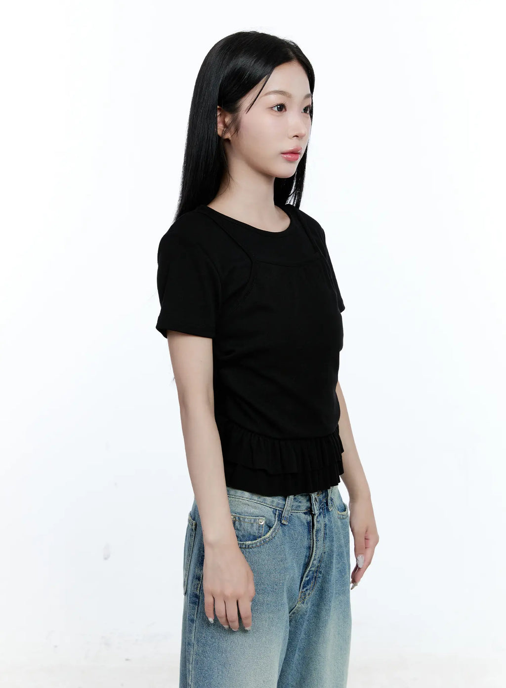 Layered Frill Short-Sleeve Tee CG512