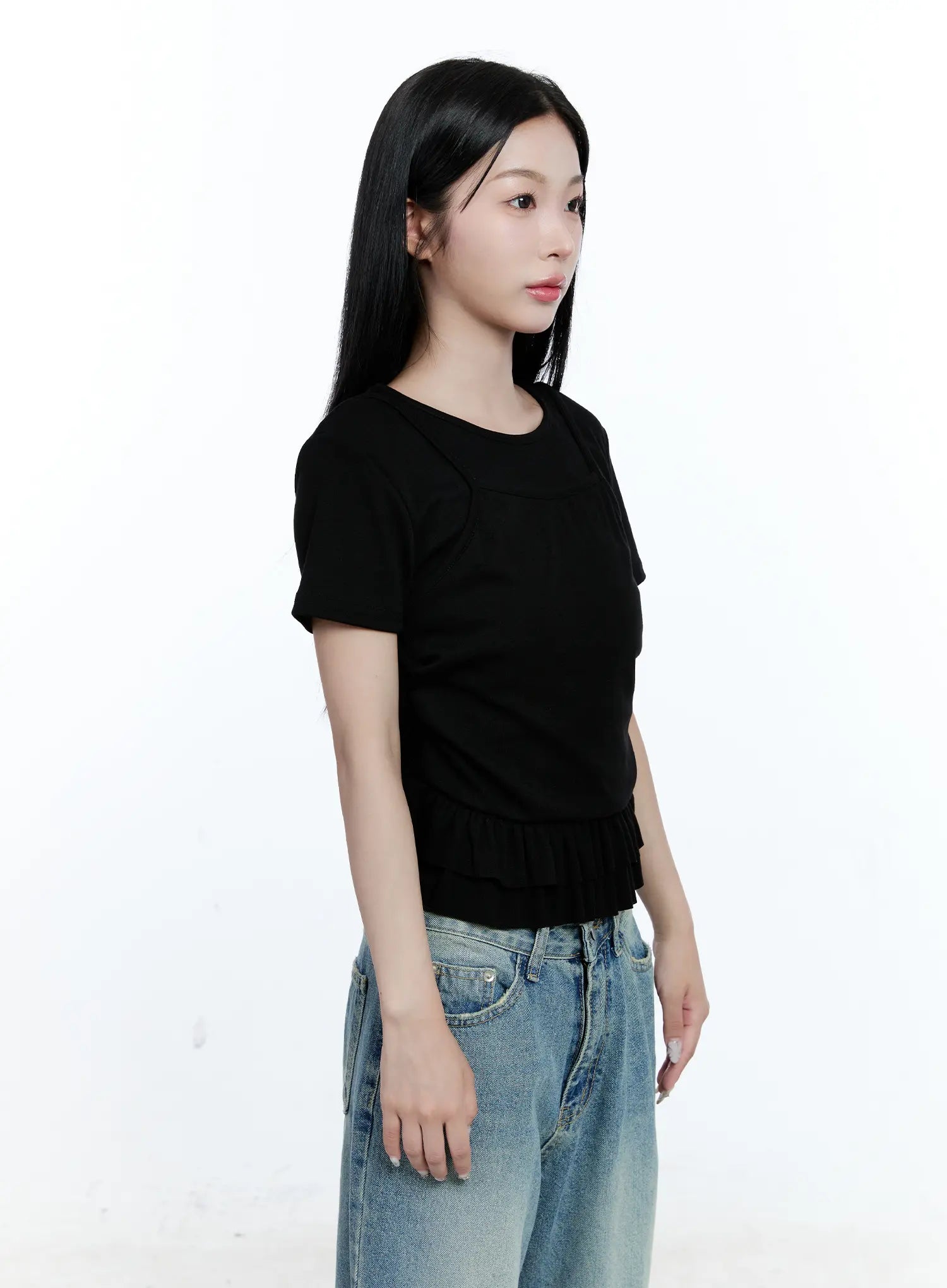 Layered Frill Short-Sleeve Tee CG512