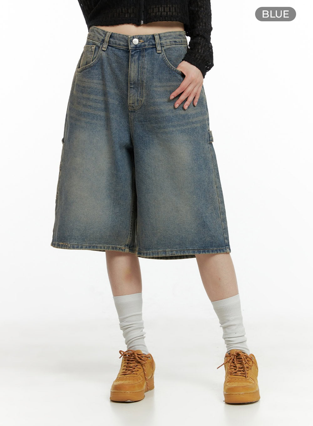 Washed Baggy Jorts CL401