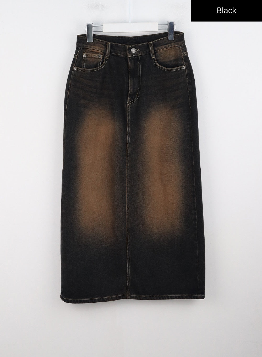 Dark-Washed Denim Maxi Skirt CG327