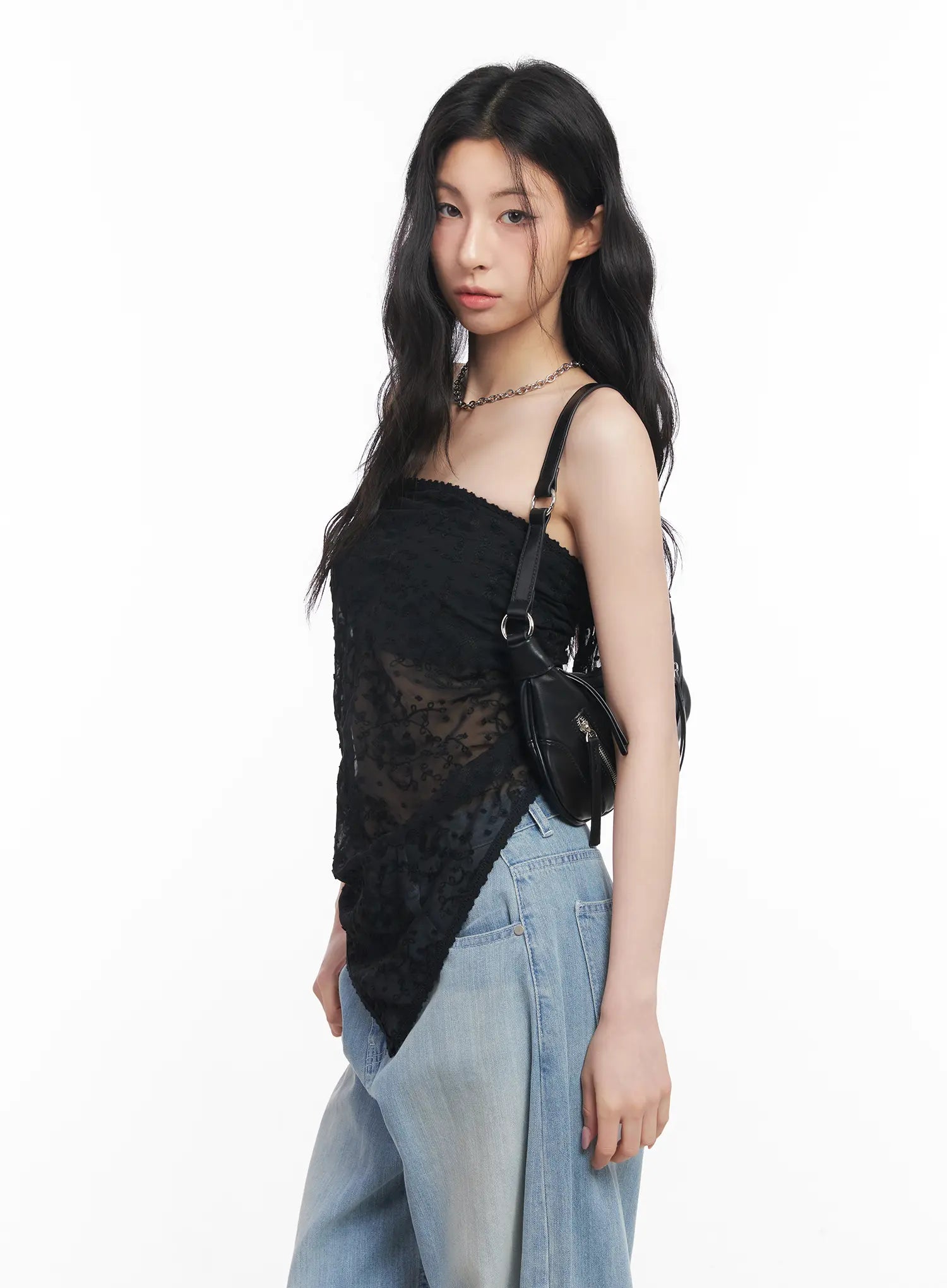 Sheer Lace Tube Top CU511