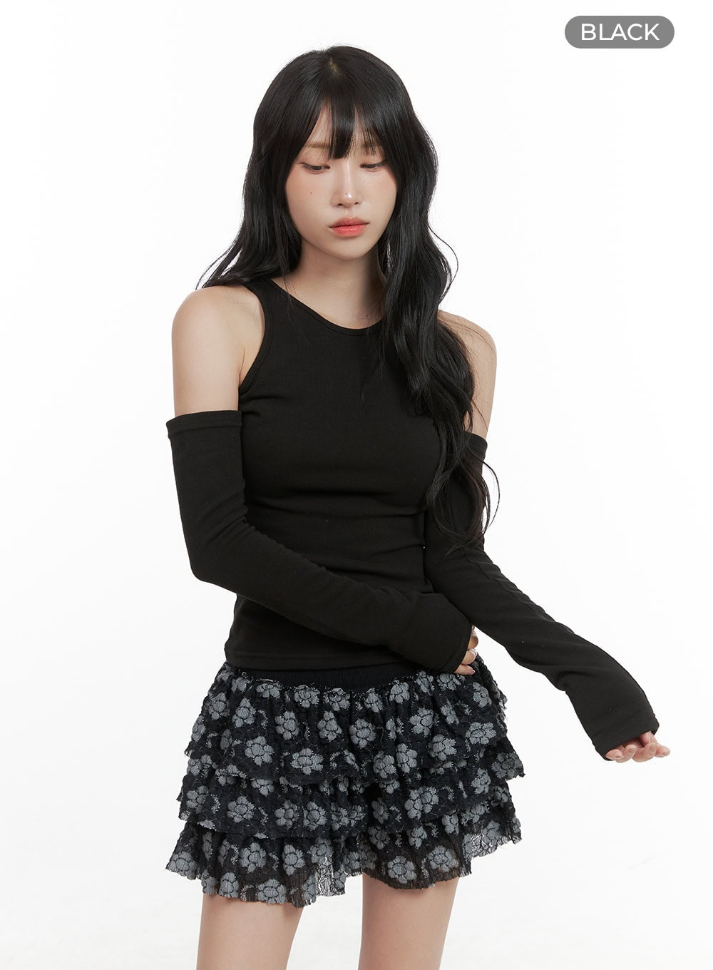 Back Cut-Out Open Shoulder Long Sleeve CG420