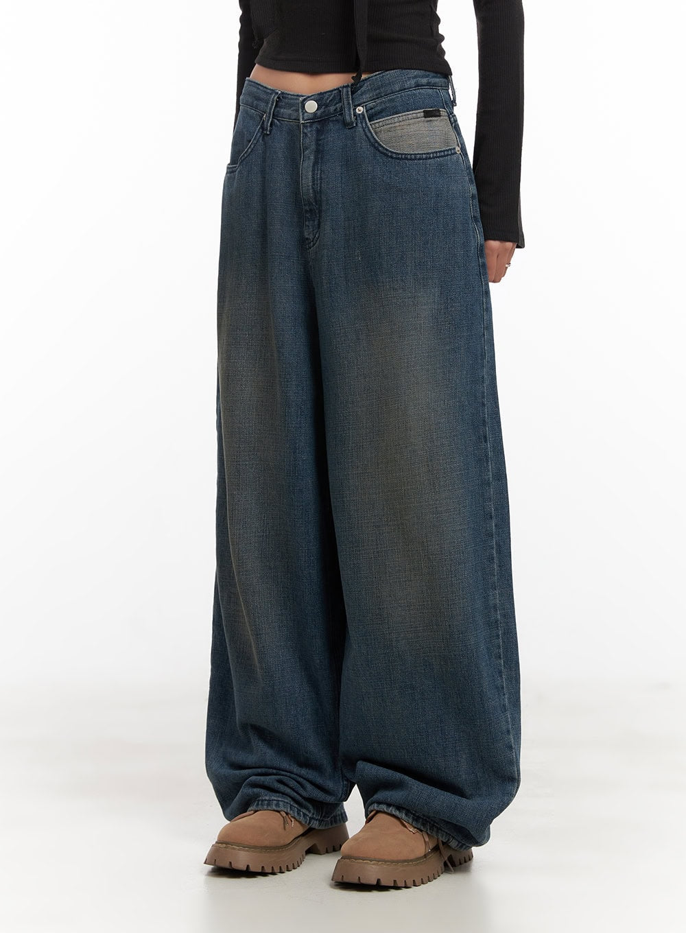 Clara Oversize Cotton Denim Baggy Pants CD409