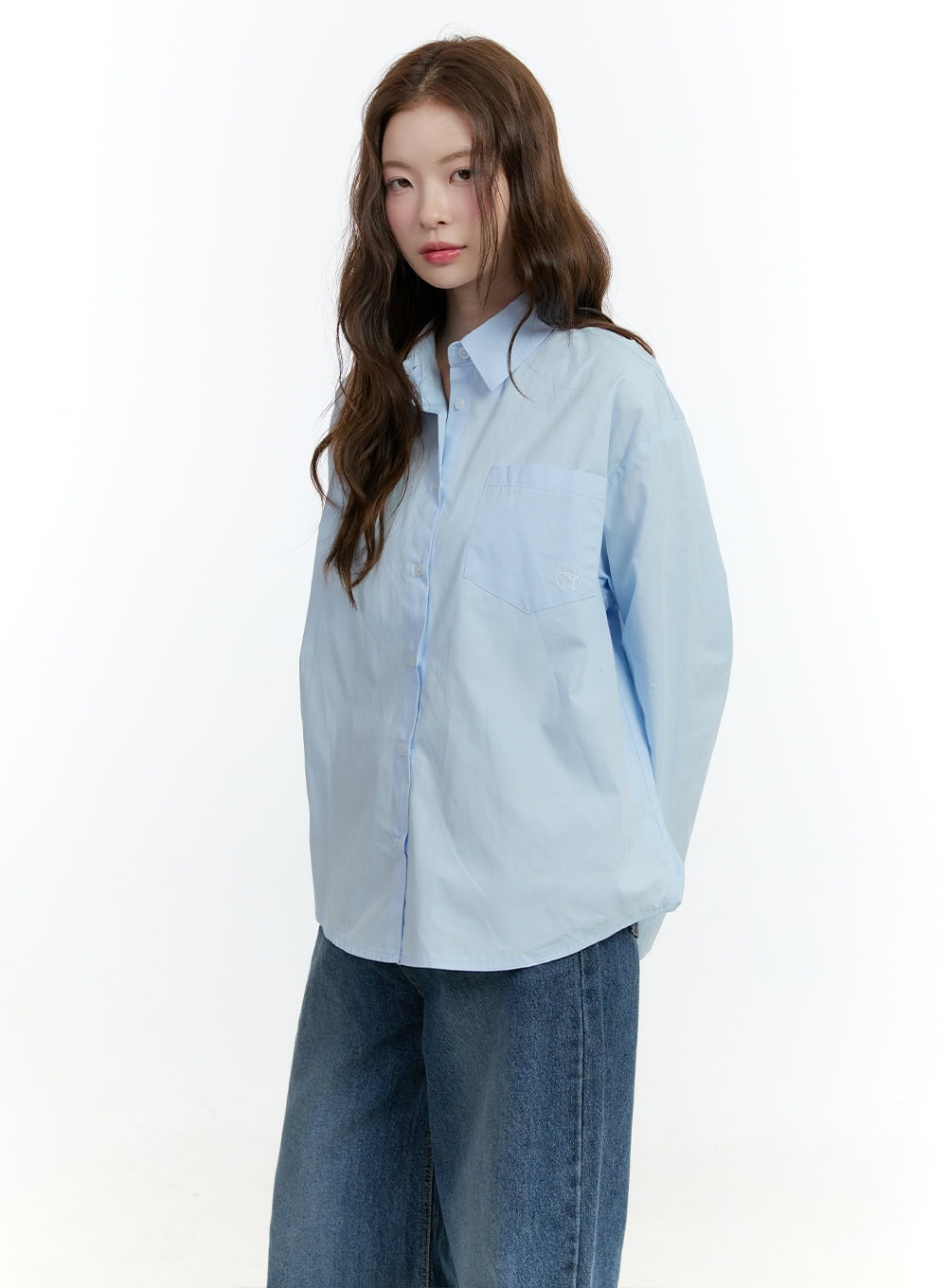 Oversized Button-Up Shirt CF503