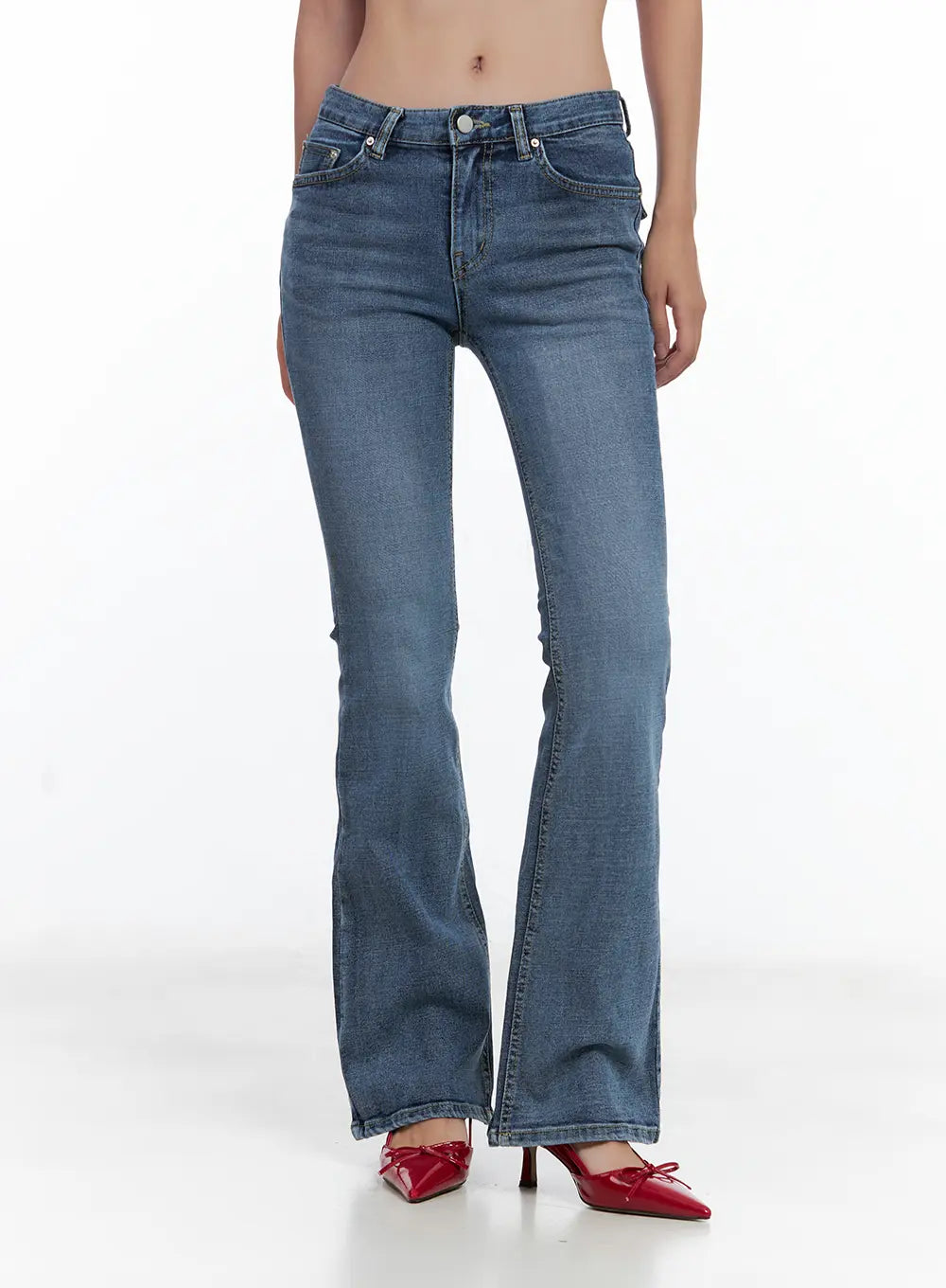 Beni Washed Flared Denim Jeans CL508