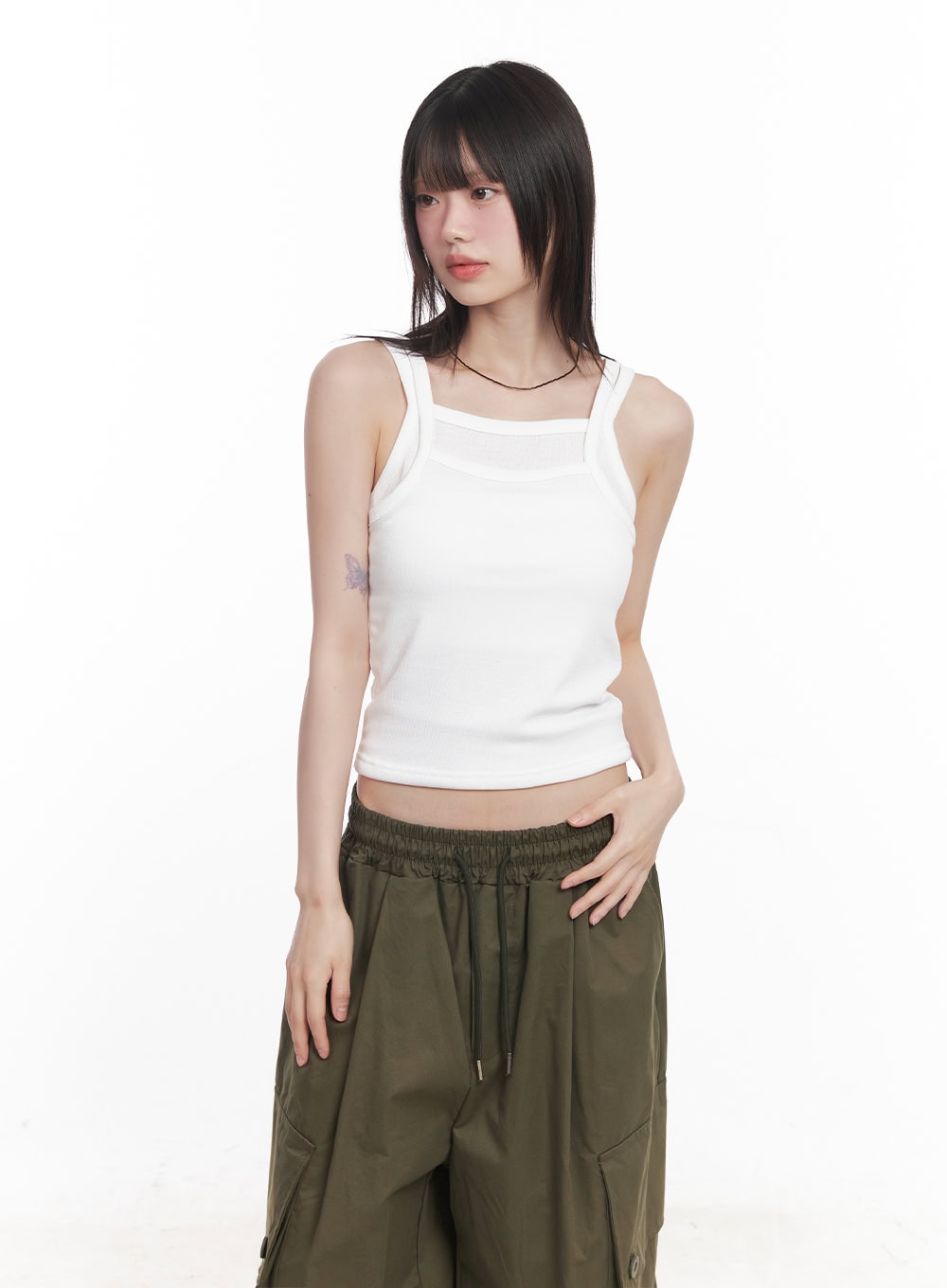 Ribbed Layered Tank Top CY520