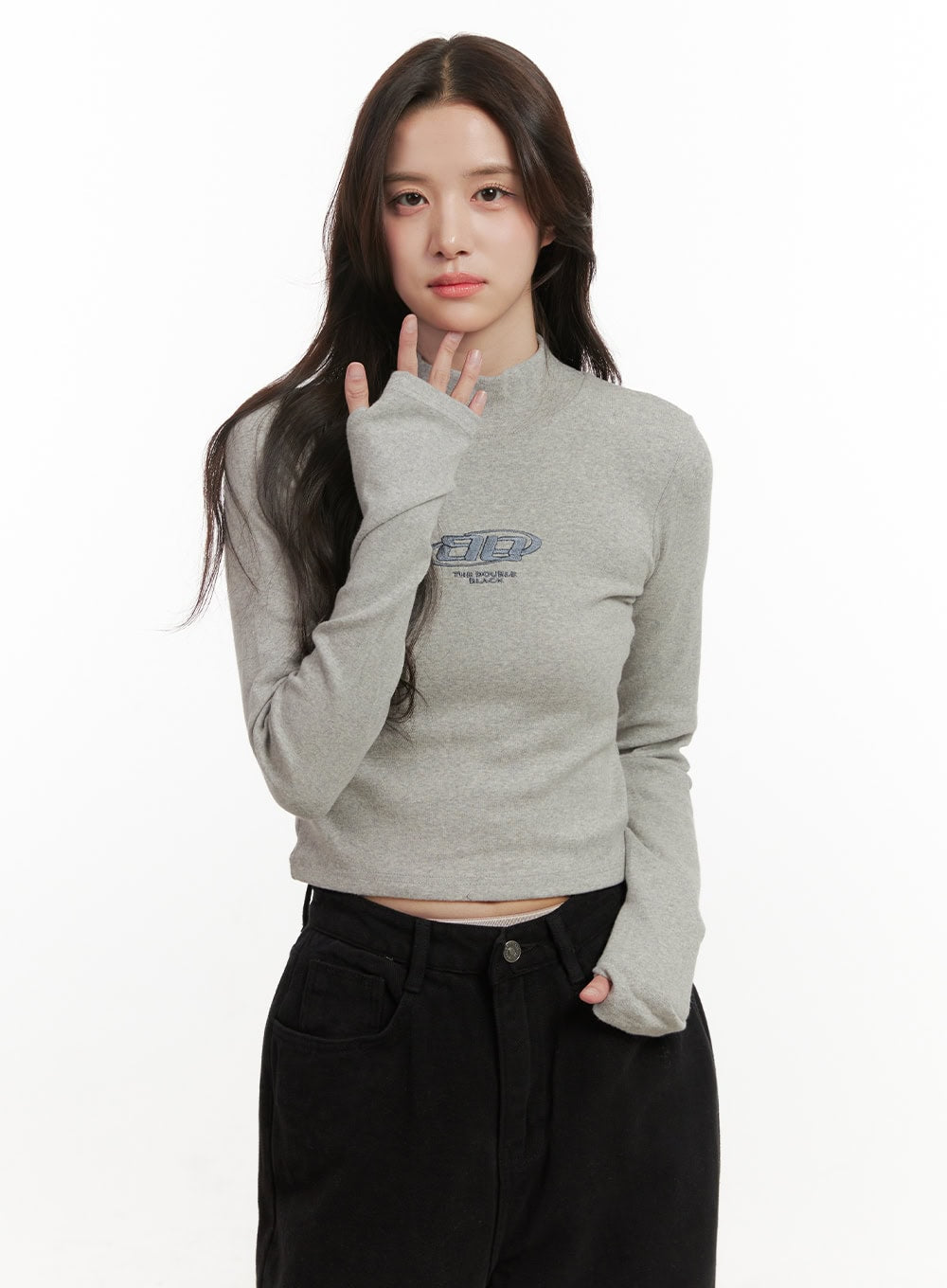 Chic Graphic Crop Turtleneck ON429