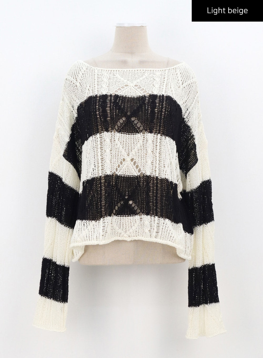 Boat Neck Stripe Sweater CA306