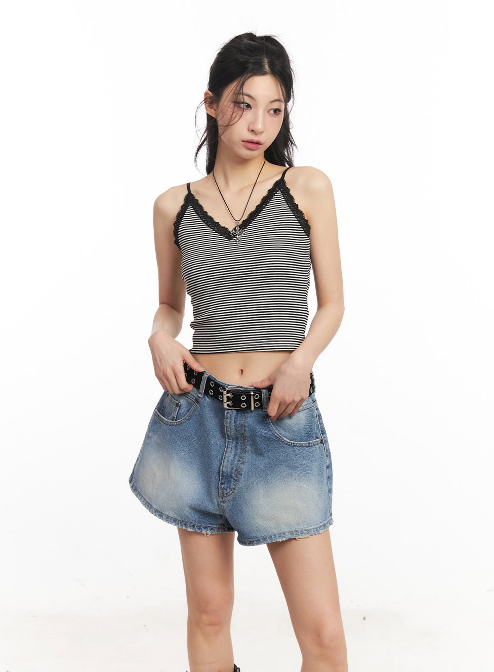 Striped Lace Baby Cami CA514